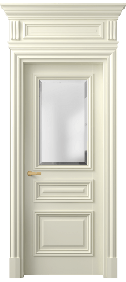 Межкомнатная дверь Антик 7304 Матовый молочно-белый Сатинированное стекло с фацетом Цена 164609 ₽ | Volhovec