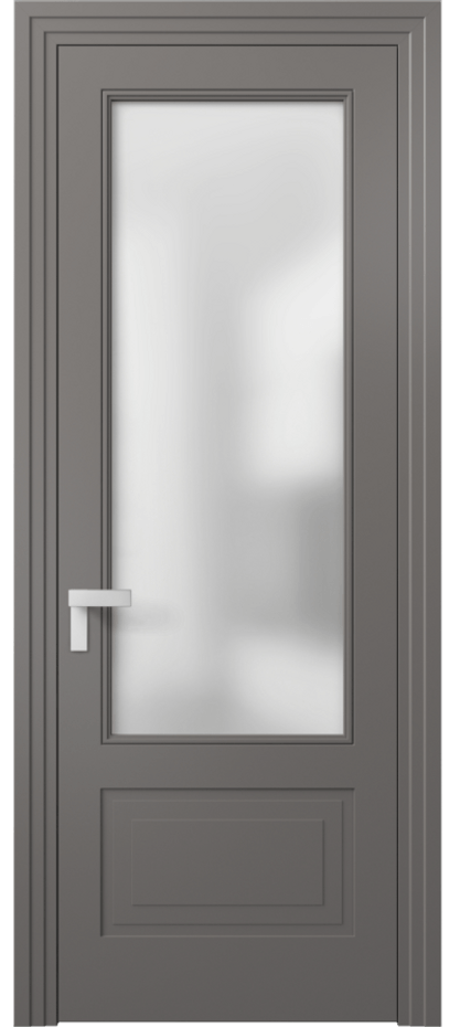 Межкомнатная дверь Rocca 8342 Матовый классический серый Сатинированное стекло Цена 77899 ₽ | Volhovec
