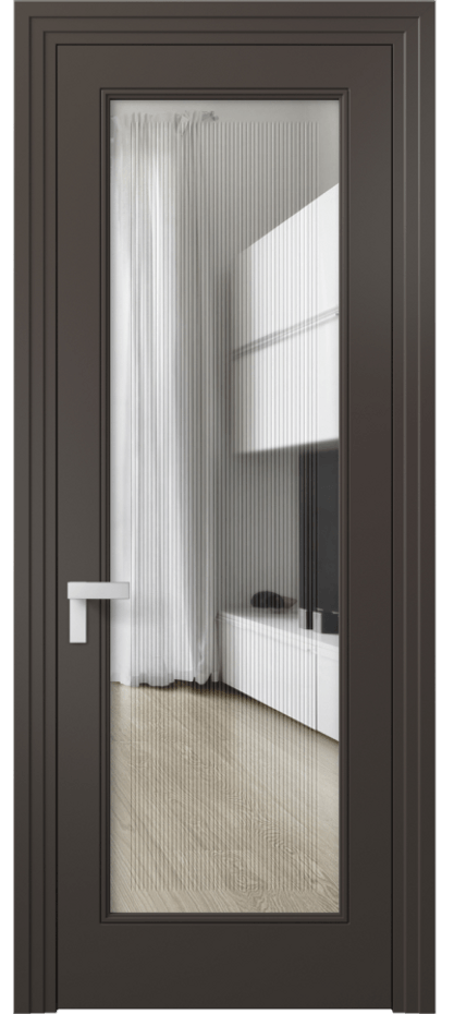 Дверь межкомнатная Rocca 8300 Матовый антрацит Прозрачное стекло с гравировкой "Каннелюры", триплекс, 7 мм Каскадный компланарный наличник МАН Цена 69519 ₽ Наличники уже входят в базовый комплект. Фабрика дверей Волховец 8 (800) 551 43 19 Межкомнатная дверь Rocca 8300 Матовый антрацит Прозрачное стекло с гравировкой "Каннелюры", триплекс, 7 мм Цена 69519 ₽ | Volhovec