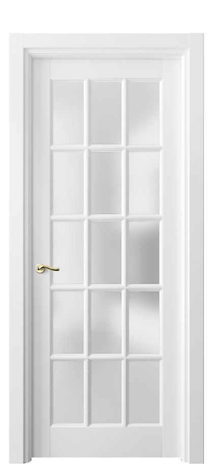 Межкомнатная дверь Lignum 0708 Бук белоснежный Сатинированное стекло Цена 110799 ₽ | Volhovec