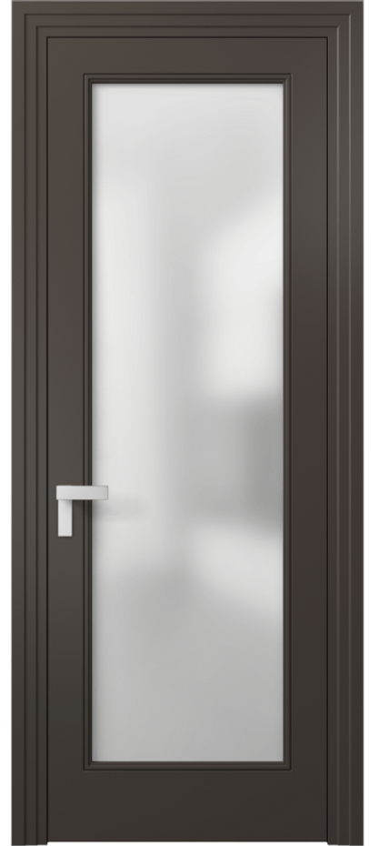 Дверь межкомнатная Rocca 8300 Матовый антрацит Сатинированное стекло Каскадный компланарный наличник МАН Цена 62319 ₽ Наличники уже входят в базовый комплект. Фабрика дверей Волховец 8 (800) 551 43 19 Межкомнатная дверь Rocca 8300 Матовый антрацит Сатинированное стекло Цена 62319 ₽ | Volhovec