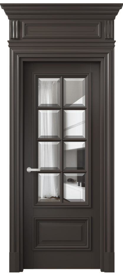 Межкомнатная дверь Antique 7316 Бук антрацит Прозрачное стекло с фацетом Цена 184009 ₽ | Volhovec