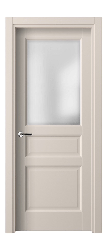 Межкомнатная дверь Галант 1432 ПЭТ пудровый бежевый Сатинированное стекло Цена 28149 ₽ | Volhovec