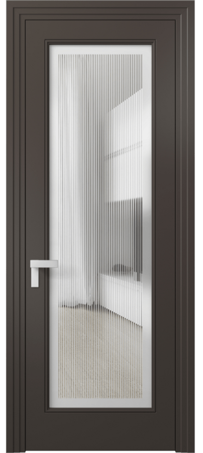 Дверь межкомнатная Rocca 8300 Матовый антрацит Сатинированное с гравировкой "Каннелюры", триплекс, 7 мм Каскадный компланарный наличник МАН Цена 69519 ₽ Наличники уже входят в базовый комплект. Фабрика дверей Волховец 8 (800) 551 43 19 Межкомнатная дверь Rocca 8300 Матовый антрацит Сатинированное с гравировкой "Каннелюры", триплекс, 7 мм Цена 69519 ₽ | Volhovec