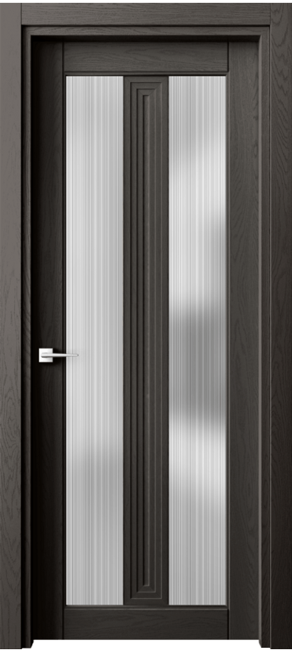 Межкомнатная дверь Эго 6122 Дуб антрацит Сатинированное стекло "Дождь" Цена 178500 сом | Volhovec