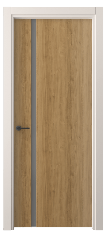 Межкомнатная дверь Freedom 4222 Грецкий орех Сатинированное серое стекло, триплекс Цена 38299 ₽ | Volhovec