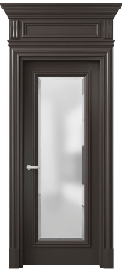 Дверь межкомнатная Antique 7300 Бук антрацит Сатинированное стекло с фацетом, 6 мм КЭП + Объёмный фриз + Карниз БАН Цена 124183 ₽ Наличники уже входят в базовый комплект. Фабрика дверей Волховец 8 (800) 551 43 19 Межкомнатная дверь Antique 7300 Бук антрацит Сатинированное стекло с фацетом, 6 мм Цена 124183 ₽ | Volhovec