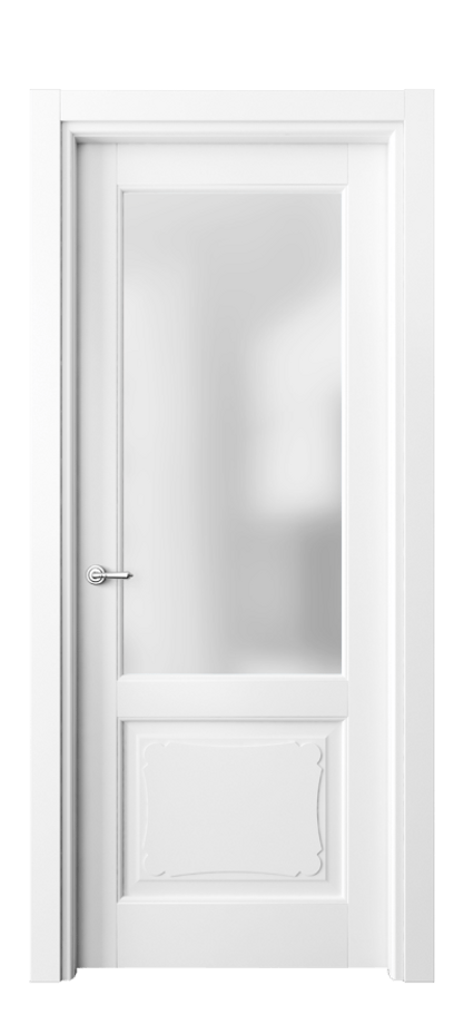 Межкомнатная дверь Toscana Elegante 6322 Бук белоснежный Сатинированное стекло Цена 77111 ₽ | Volhovec