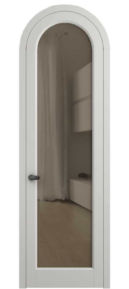 Межкомнатная дверь Палаццо 6814 Матовый серый Прозрачное бронзовое стекло, триплекс Цена 130399 ₽ | Volhovec