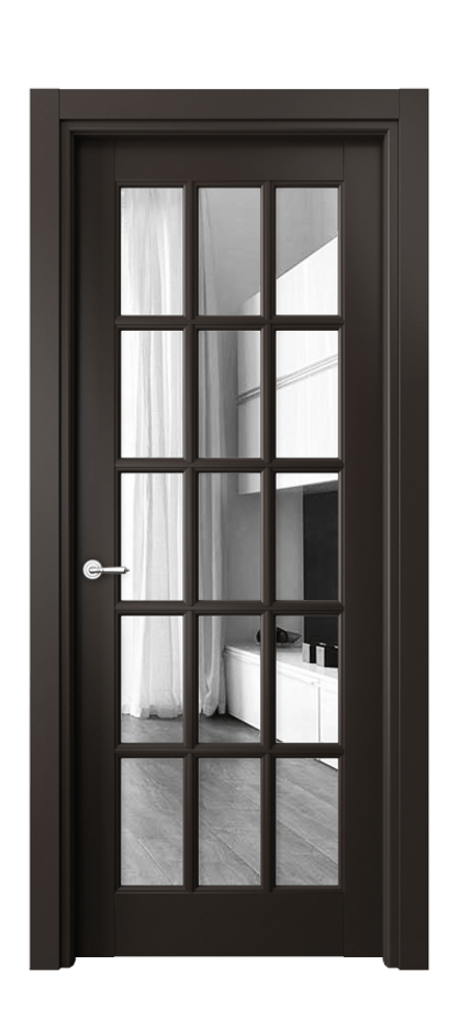 Межкомнатная дверь Toscana Grigliato 6311 Бук антрацит Двустороннее зеркало, триплекс Цена 117199 ₽ | Volhovec