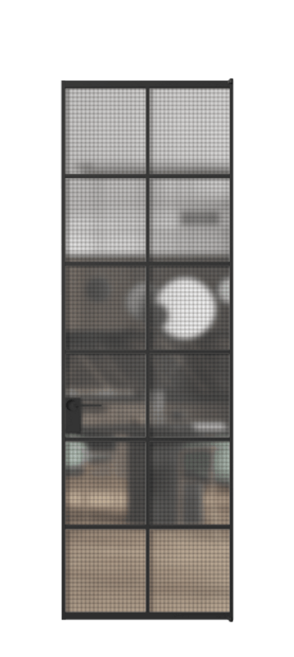 Алюминиевая дверь АЛПЛ040.05 Алюминий Черный Декоративное стекло с сеткой "Mesh silver", триплекс, 6 мм. Без короба чер Цена 144090 Стоимость комплекта двери включает:
1. Полотно (600/650/700/750/800/850/900/950*2000-2400 мм).
2. Короб
3. Комплект фурнитуры (2 торцевые петли и магнитный замок с ответной планкой). Фабрика дверей Волховец 8 (800) 551 43 19 Алюминиевая дверь АЛПЛ040.05 Алюминий Черный Декоративное стекло с сеткой "Mesh silver", триплекс, 6 мм Цена 144090 | Volhovec