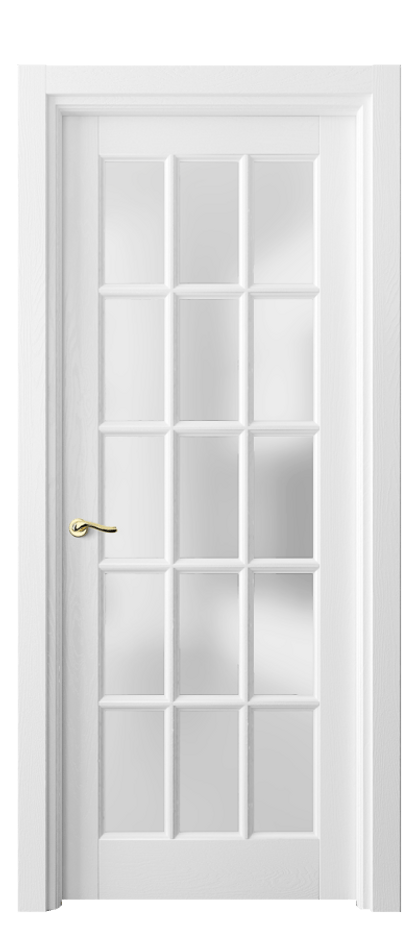Межкомнатная дверь Лигнум 0708 Дуб белоснежный Сатинированное стекло Цена 1061500 AMD | Volhovec