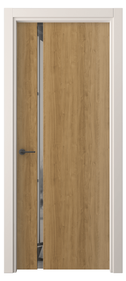 Межкомнатная дверь Freedom 4222 Грецкий орех Двустороннее серое зеркало, триплекс Цена 40299 ₽ | Volhovec