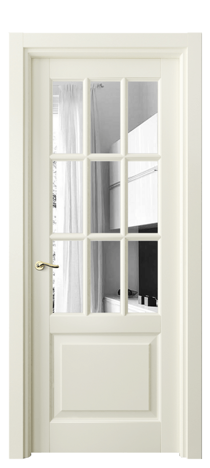 Межкомнатная дверь Lignum 0748 Бук молочно-белый Двустороннее зеркало, триплекс Цена 113799 ₽ | Volhovec