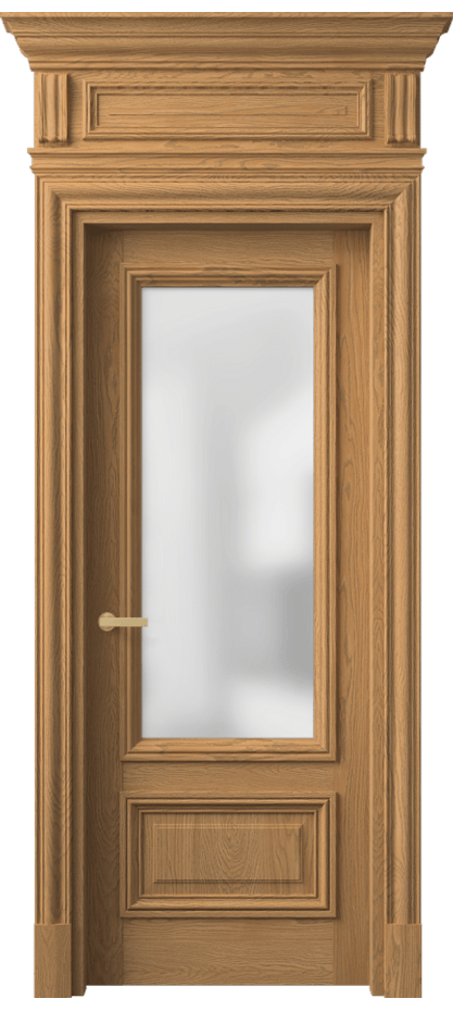 Межкомнатная дверь Антик 7306 Дуб пшеничный матовый Сатинированное стекло Цена 265389 ₽ | Volhovec