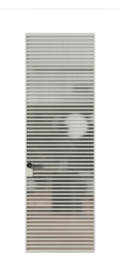 Алюминиевая дверь АЛПЛ040.07 Алюминий тёплый серый Декоративное стекло с сеткой "Mesh silver", триплекс Цена 198990  | Volhovec