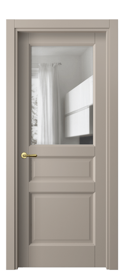 Межкомнатная дверь Galant 1432 Матовый бисквитный Прозрачное стекло Цена 49199 ₽ | Volhovec