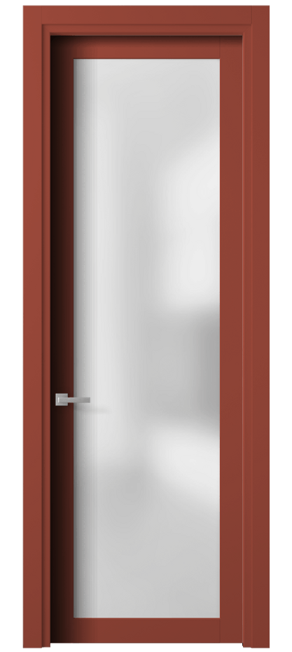 Межкомнатная дверь Планум 2102 Матовый белоснежный Сатинированное стекло Цена 54599 ₽ | Volhovec