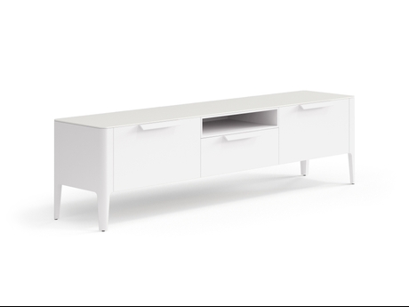 Мебель ТВ тумба Piega. Цвет Матовый пудровый белый. Материал Гладкая эмаль. Коллекция ТВ тумба Piega. Фото. Мебель ТВ тумба Piega. Цвет Матовый пудровый белый. Материал Гладкая эмаль. Коллекция ТВ тумба Piega. Картинка.