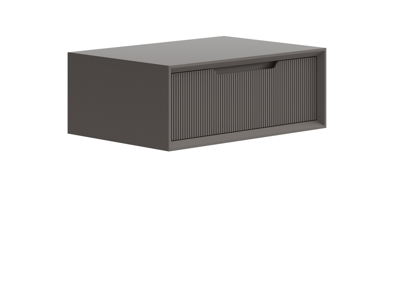 Тумба подвесная прикроватная Velvet 1 ящик Матовый антрацит