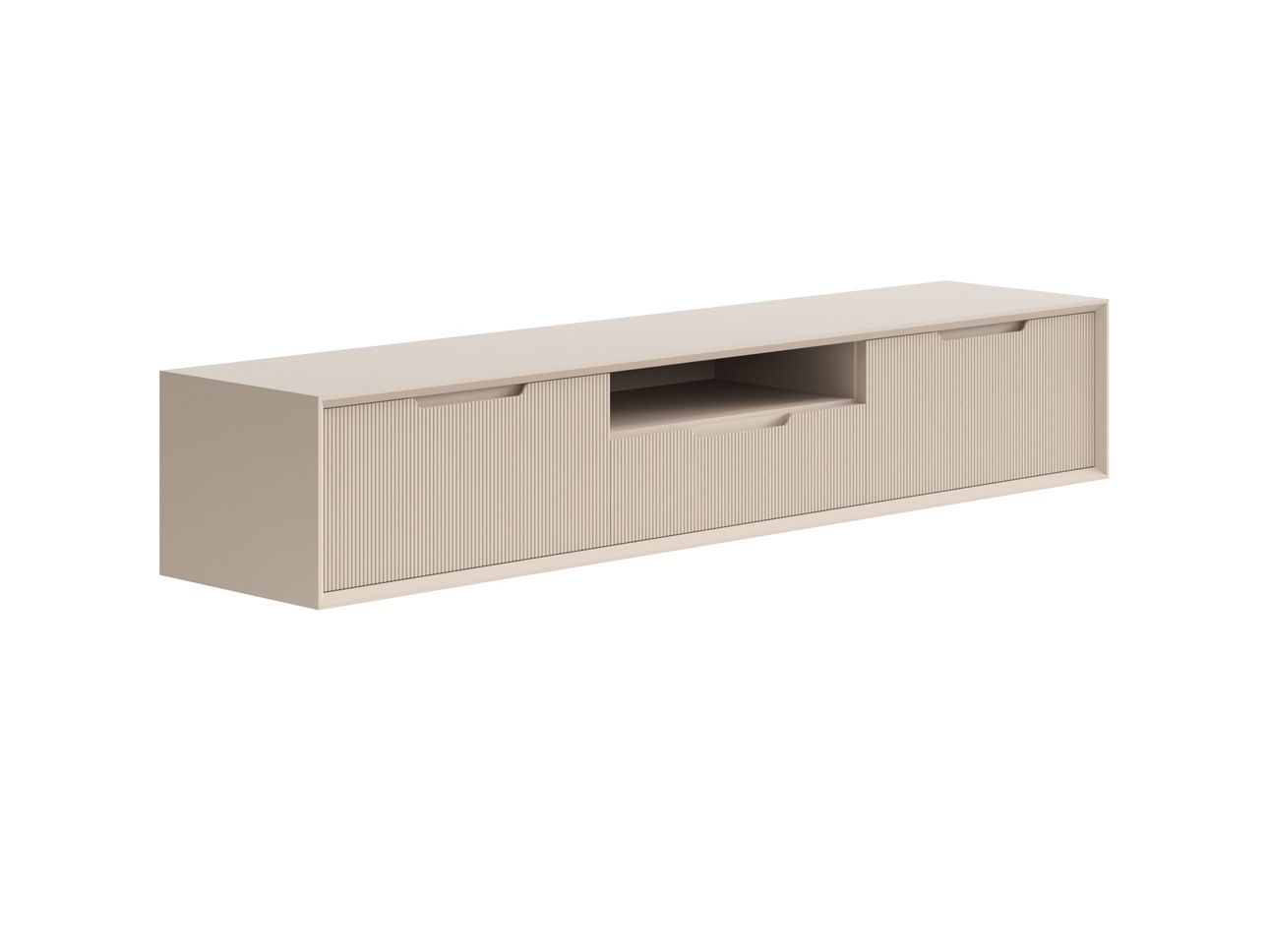 ТВ тумба подвесная Velvet Матовый бисквитный