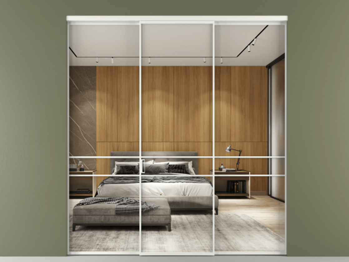 Перегородка Formato внутри проёма трёхстворчатая АЛПР 040.02 Алюминий белоснежный Двустороннее зеркало, триплекс 6 мм, триплекс 6 мм.  Цена 12200 AZE 1. Полотно 3 шт.  (800/2100 мм)
2. Комплект установки раздвижной системы
3. Базовый комплект фурнитуры
4.Ручка RONDO. Фабрика дверей Волховец 8 (800) 551 43 19  Перегородка Formato внутри проёма трёхстворчатая АЛПР 040.02 Алюминий белоснежный Двустороннее зеркало, триплекс 6 мм, триплекс 6 мм Цена 12200 AZE | Volhovec