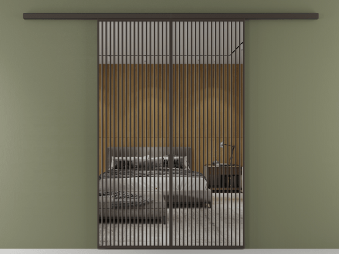 Перегородка Formato вдоль стены 2 створки АЛПР 040.06 Алюминий антрацит Двустороннее зеркало, триплекс , триплекс 6 мм. Цена 359760 ₽ 1. Полотно 2 шт. (800/2100 мм)
2. Комплект установки раздвижной системы
3. Базовый комплект фурнитуры
4.Ручка RONDO
. Фабрика дверей Волховец 8 (800) 551 43 19 Перегородка Formato вдоль стены 2 створки АЛПР 040.06 Алюминий антрацит Двустороннее зеркало, триплекс , триплекс 6 мм Цена 359760 ₽ | Volhovec