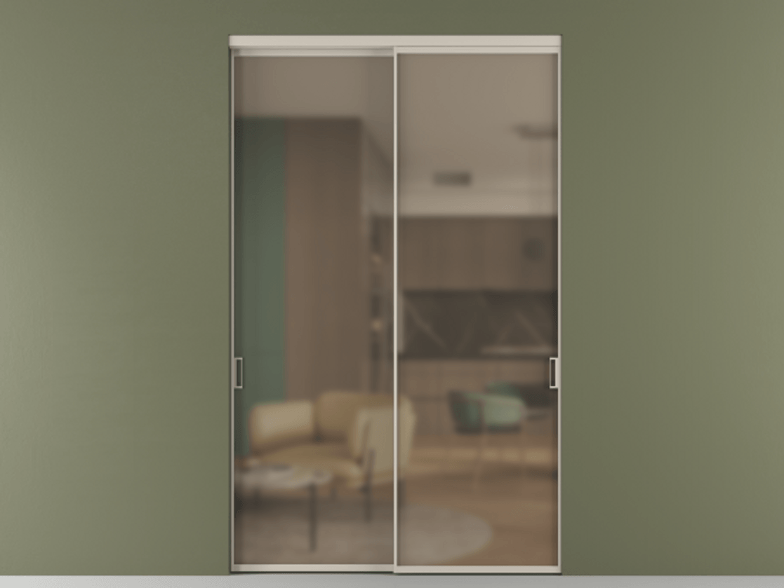 Перегородка Formato внутри проёма двустворчатая АЛПР 040.01 Алюминий светло-бежевый Сатинированное бронзовое стекло, триплекс, 6 мм. Цена 186900 ₽ 1. Полотно 2 шт. (800/2100 мм)
2. Комплект установки раздвижной системы
3. Базовый комплект фурнитуры
4.Ручка RONDO. Фабрика дверей Волховец 8 (800) 551 43 19 Перегородка Formato внутри проёма двустворчатая АЛПР 040.01 Алюминий светло-бежевый Сатинированное бронзовое стекло, триплекс, 6 мм Цена 186900 ₽ | Volhovec