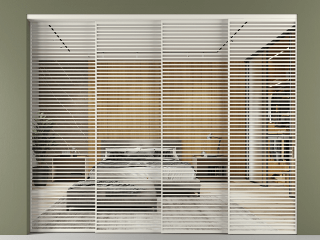 Перегородка Formato внутри проёма телескопик синхро 3 АЛПР 040.07 Алюминий Белый Двустороннее зеркало, триплекс 6 мм, триплекс 6 мм. Скрытый короб БЕЛ Цена 822700 ₽ 1. Полотно 4 шт.  (800/2100 мм)
2. Комплект установки раздвижной системы
3. Базовый комплект фурнитуры
4. Комплект фурнитуры телескопик синхро-3
5. Ручка RONDO
. Фабрика дверей Волховец 8 (800) 551 43 19  Перегородка Formato внутри проёма телескопик синхро 3 АЛПР 040.07 Алюминий Белый Двустороннее зеркало, триплекс 6 мм, триплекс 6 мм Цена 822700 ₽ | Volhovec