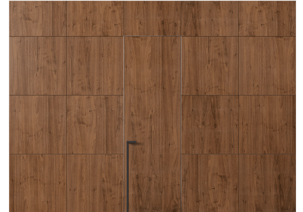 Панели для отделки стен Стеновая панель в древесной отделке Орех умбра матовый. Цвет Орех умбра матовый. Материал Шпон Naturwood. Коллекция Древесные отделки. Картинка.