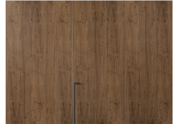 Панели для отделки стен Стеновая панель в древесной отделке Орех умбра матовый. Цвет Орех умбра матовый. Материал Шпон Naturwood. Коллекция Древесные отделки. Картинка.