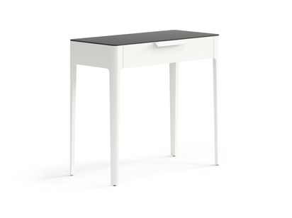 Мебель Консоль Piega 1 ящик. Цвет Матовый жемчужный. Материал Гладкая эмаль. Коллекция Консоль Piega 1 ящик. Картинка.