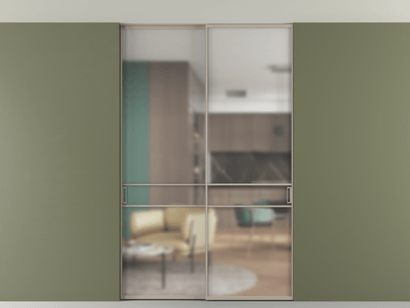 Алюминевая перегородка АЛПР 040.02_АБСК_Matelux Crystalvision_new. Цвет Алюминий бисквитный. Материал Алюминий в эмали. Коллекция Перегородка Formato внутри проёма двустворчатая со скрытым креплением в потолок. Фото. Алюминевая перегородка АЛПР 040.02_АБСК_Matelux Crystalvision_new. Цвет Алюминий бисквитный. Материал Алюминий в эмали. Коллекция Перегородка Formato внутри проёма двустворчатая со скрытым креплением в потолок. Картинка.