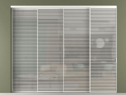 Алюминевая перегородка vn4_07_ Алюминий светло-серый Серый сатин матовое. Цвет Алюминий светло-серый. Материал Алюминий в эмали. Коллекция Перегородка Formato внутри проёма телескопик синхро 3. Картинка.