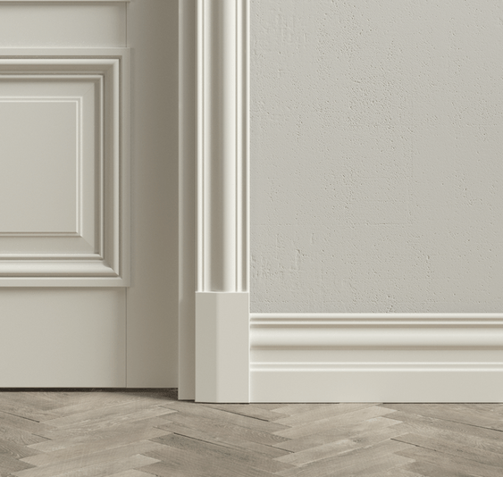 Плинтус Плинтус Высокий классический. Цвет Матовый серый. Коллекция Плинтус Высокий классический. Картинка.