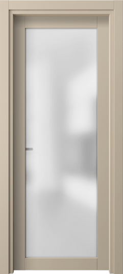 Дверь межкомнатная 2102 ПЭСБ САТ. Цвет ПЭТ светло-бежевый. Материал ПЭТ. Коллекция Neo1. Картинка.