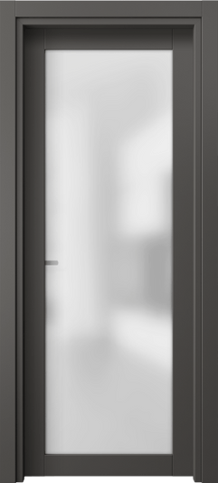 Дверь межкомнатная 2102 ПЭГФ САТ. Цвет ПЭТ графитовый. Материал ПЭТ. Коллекция Neo1. Картинка.