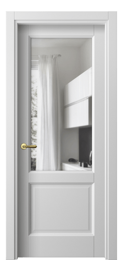 Межкомнатная дверь 1422 МБЛ Прозрачное стекло. Цвет Матовый белоснежный. Материал Гладкая эмаль. Коллекция Галант. Фото. Дверь межкомнатная 1422 МБЛ Прозрачное стекло. Цвет Матовый белоснежный. Материал Гладкая эмаль. Коллекция Галант. Картинка.