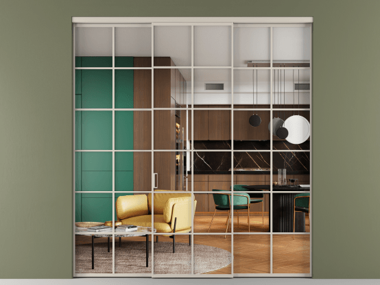 Алюминевая перегородка АЛПР 040.05_АСБЖ_Crystalvision_new. Цвет Алюминий светло-бежевый. Материал Алюминий в эмали. Коллекция Перегородка Formato внутри проёма 3 створки. Фото. Алюминевая перегородка АЛПР 040.05_АСБЖ_Crystalvision_new. Цвет Алюминий светло-бежевый. Материал Алюминий в эмали. Коллекция Перегородка Formato внутри проёма 3 створки. Картинка.