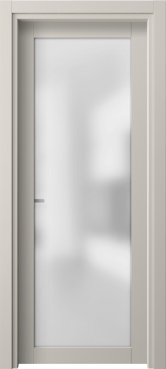 Дверь межкомнатная 2102 ПЭСС САТ. Цвет ПЭТ светло-серый. Материал ПЭТ. Коллекция Neo1. Картинка.