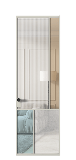 Межкомнатная дверь АЛПЛ041.21 АТСР 4 стекла. Цвет Алюминий тёплый серый. Материал Алюминий в эмали. Коллекция Mosaic. Фото. Дверь межкомнатная АЛПЛ041.21 АТСР 4 стекла. Цвет Алюминий тёплый серый. Материал Алюминий в эмали. Коллекция Mosaic. Картинка.