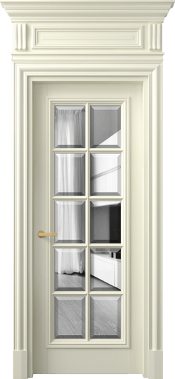 Дверь межкомнатная 7310 БМБ ДВ ЗЕР Ф. Цвет Бук молочно-белый. Материал Массив бука эмаль. Коллекция Antique. Картинка.