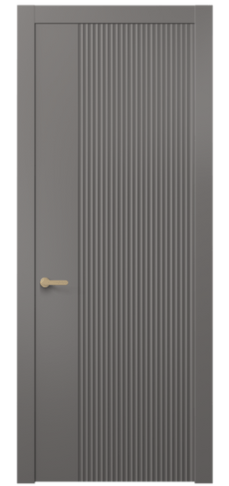 Дверь межкомнатная 8643 МКЛС . Цвет Матовый классический серый. Материал Гладкая эмаль. Коллекция Alba. Картинка.