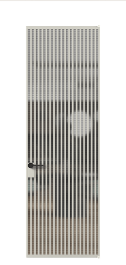 Дверь межкомнатная АЛПЛ040.06 АТСР MS. Цвет Алюминий тёплый серый. Материал Алюминий в эмали. Коллекция Formato. Картинка.