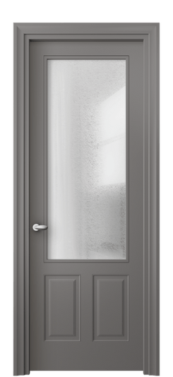 Дверь межкомнатная 8522 МКЛС ЛЕД. Цвет Матовый классический серый. Материал Гладкая эмаль. Коллекция Esse. Картинка.