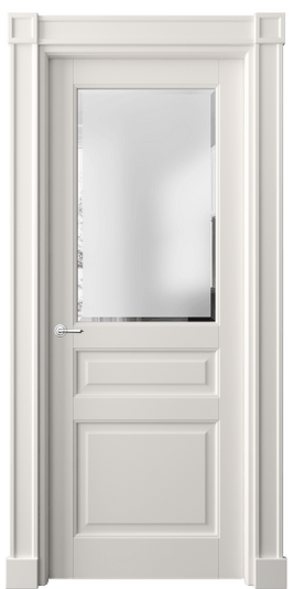 Дверь межкомнатная 6304 МПБЛ САТ-Ф. Цвет Матовый пудровый белый. Материал Гладкая эмаль. Коллекция Тоскана Плано. Картинка.