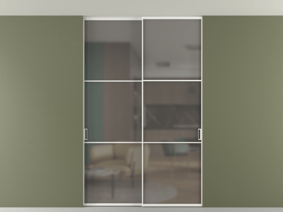 Алюминевая перегородка vn2_03 Алюминий светло-серый Серый сатин матовое. Цвет Алюминий светло-серый. Материал Алюминий в эмали. Коллекция Перегородка Formato внутри проёма скрытое крепление в потолок 2 створки. Фото. Алюминевая перегородка vn2_03 Алюминий светло-серый Серый сатин матовое. Цвет Алюминий светло-серый. Материал Алюминий в эмали. Коллекция Перегородка Formato внутри проёма скрытое крепление в потолок 2 створки. Картинка.