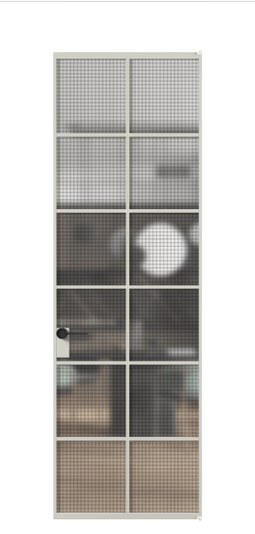 Дверь межкомнатная АЛПЛ040.05 АТСР MS. Цвет Алюминий тёплый серый. Материал Алюминий в эмали. Коллекция Formato. Картинка.