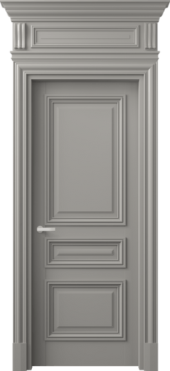 Дверь межкомнатная 7305 МНСР . Цвет Матовый нейтральный серый. Материал Гладкая эмаль. Коллекция Антик. Картинка.