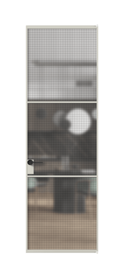 Дверь межкомнатная АЛПЛ040.03 АТСР MS. Цвет Алюминий тёплый серый. Материал Алюминий в эмали. Коллекция Formato. Картинка.